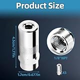 RFYTDCF 5 PCS Milwaukee Grease Gun Tips, 4.5cm Duty Heavy Grease Gun Coupler Steel High Pressure Grease Gun Needle Tip Replacement for Standard 1/8 NPT Grease Gun Nozzle Fittings - Image 2