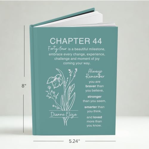 Personalized 44th Birthday Journal for Women, Custom Name Birth Flower Notebook, Hardcover Floral Writing Diary, Matte Lined Journal Gift for Wife, Mom, Daughter, Sister or Best Friend - ABDAY44_2 - Image 8