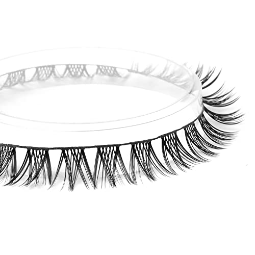 DIY Cluster Lashes 12MM Short Natural Look Ribbon Eyelashes Extension Wispy Fluffy False Lashes Soft Lightweight Reusable 3B