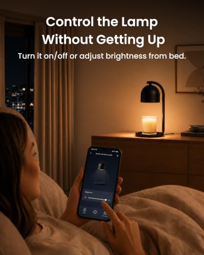 Image of SwitchBot Smart Candle Warmer Lamp App & Voice Control, Flameless Wax Melter with Timer, Bulb x2, for Jar Candles, 1%-100% Dimmable, Matter for Apple Home & Alexa, Women Birthday Housewarming Gift