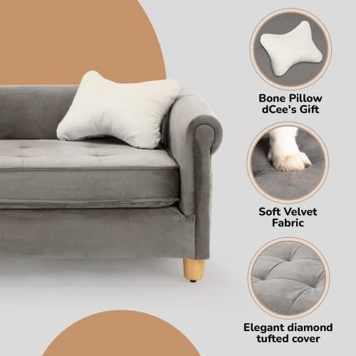 Sofá Cama para Perros Mediano de 70 Lbs, Soporte Articulaciones, Tela Suave miniatura 4