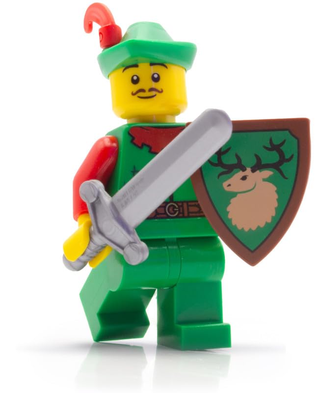 Lego Knight Figures Set: Forestman #1 with Sword and Shield - Expand Your Knight's Castle with Knights Mini Figures and Weapons