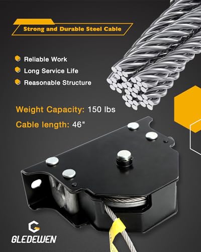 Image of Spare Tire Hoist, Spare Tire Winch Carrier, Compatible with RVs Trailers Trucks Motorhomes, Spare Tyre Holder with Offset Cable, Spare Wheel Towing Winch, Spare Tire Lift Assembly, LC159056, 159056