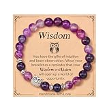 ASKRAIN Owl Bracelet Inspirational Gifts for Women Owl Lovers, Friends Birthday Chrismas Graduate Day