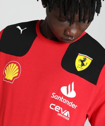 PUMA Scuderia Ferrari - Camiseta Equipo 2023 Carlos Sainz - Rojo - Hombre - Talla: XL