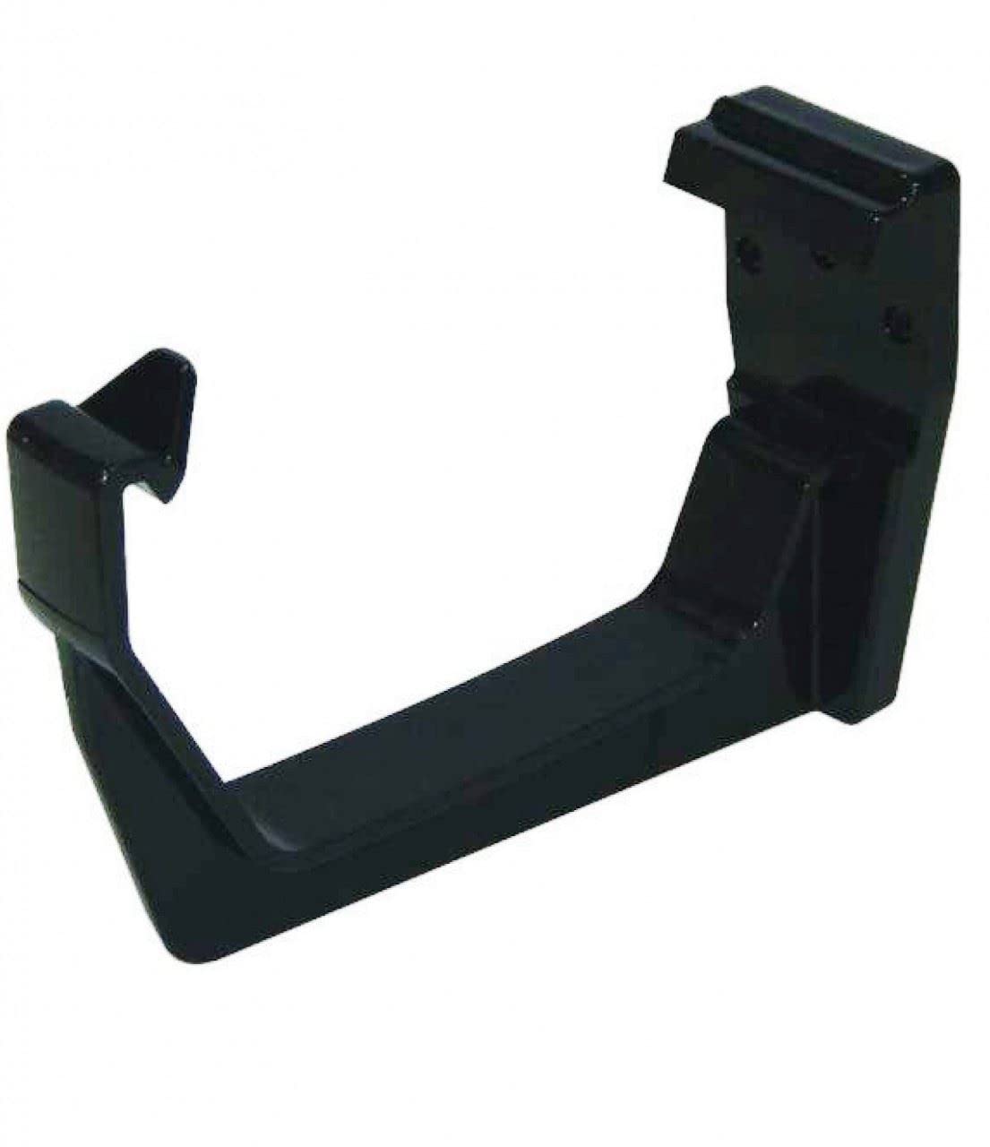 FLOPLAST 114mm Square Fascia Gutter Bracket - Black - Bag of 10