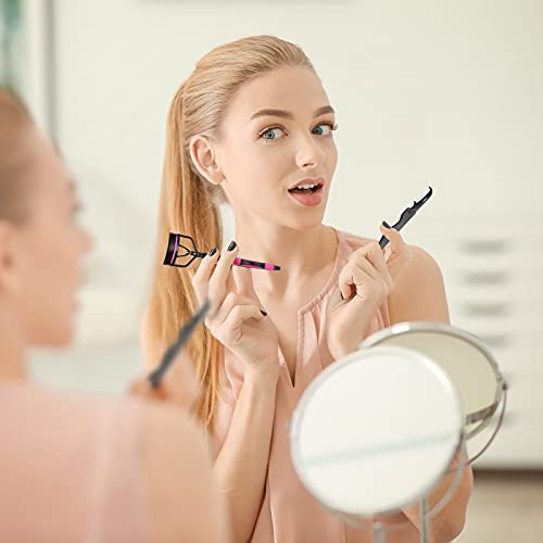 5 Pieces Eye Lash Curler Makeup Tools Set Include Eyelash Curler With 10 Pieces Rubber Refill Pads, Eyelash Comb, Folding Eyebrow Brush, False Eyelashes Applicator Tool For Women (Black And Purple) #TOP6