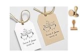  Sello BODA personalizado. TINTA incluida.Cuadro de firmas, invitaciones y banner a juego, si lo deseas.Modelo buhos.