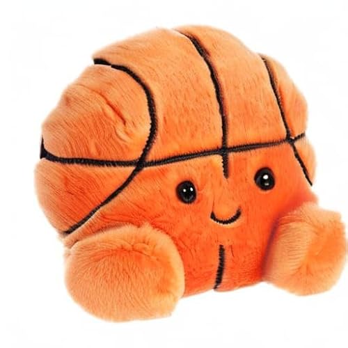 Aurora&reg; Adorable Palm Pals&trade; Hoops Basketball&trade; Stuffed Animal - Fun Collectible Plush for Kids and Adult Collectors - Perfect for Decorating Rooms and Birthday Gifts - Orange 4 Inches