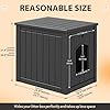 LHBcraft Outdoor Cat House Weatherproof Insulated for Winter Outside, Feral Cat Houses for Outdoor Indoor Cats Shelter, Durable Resin Shelter for Garden, Patio, Easy to Assemble Black #5