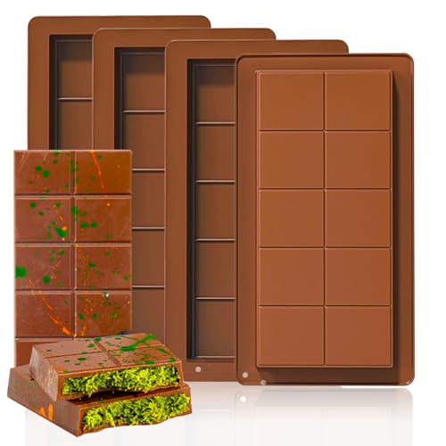 YeahBoom 4 Piezas Molde de Chocolate Profundo de Silicona para Cocina