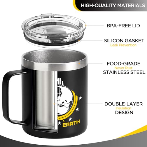 Vaso termo de acero inoxidable 12 oz negro miniatura 3