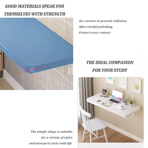 Table pliante murale au design épuré blanc avec structure stable - 6