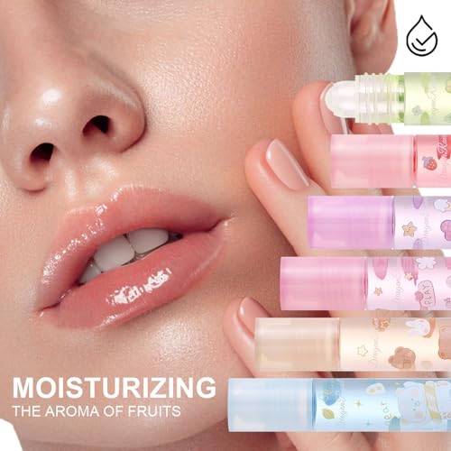 Clear Lip Gloss Sets For Teenage Girls, 6 Pcs Fruit-Flavored Moisturizing Lip Oil Lovely Gift, No-Sticky Long Lasting Liquid Lipstick, Transparent Lip Glow Balm Lip Care For Dry Chapped Lips - Image 8