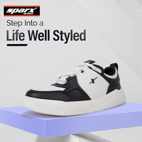 Image of SPARX Casual Sneakers for Men - Trendy Lace-Up Shoes with Soft Cushioning, Lightweight Comfort, Durable Sole & Everyday Fashion Wear