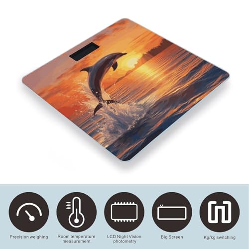 Báscula de baño digital Sunset Dolphin con pantalla LCD miniatura 3