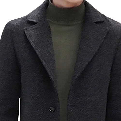 Manteau long homme à simple boutonnage style décontracté chic