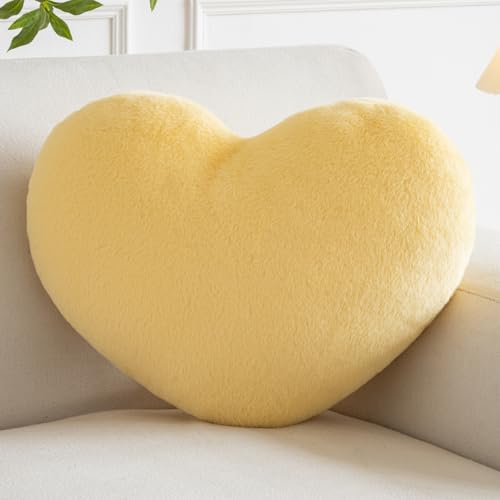 Xiashrk Heart Pillow, Heart Shaped Pillow for Bed Couch, Soft