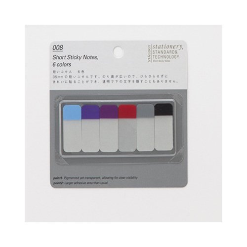 Short Sticky Flags, 6 Colors by Stalogy
