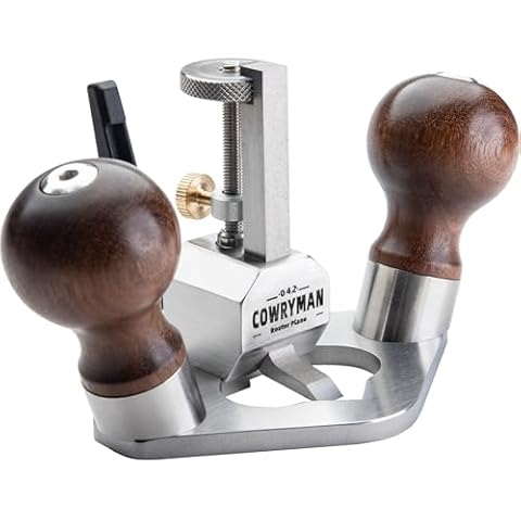 Cowryman 042 Router Plane Handheld Precision Woodworking Tool with Depth Stop for Detailed Corner Cutting and Joinery Dado Grooves Cover