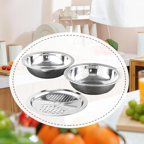 Set de 3 Tazones de Acero Inoxidable 24 cm miniatura 2