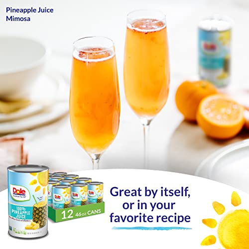 Dole Pineapple Juice, 100% Fruit Juice With Added Vitamin C, 46 Fl Oz (Pack Of 12) #TOP3