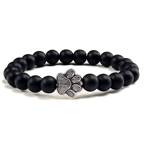 Pierre de lave bracelet de yoga élastique perles noires pour votre bien-être au quotidien