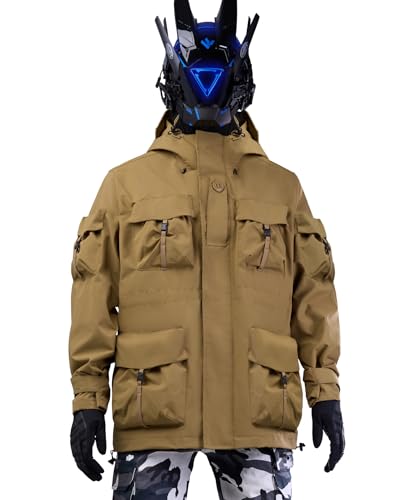 Image of MFCT Men's Techwear Waterproof Windbreaker with Funnel Hoodie