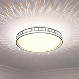 16 Inch LED Ceiling Light Fixture Flush Mount Gold Modern Crystal, 24W 3 Color Temperatures...