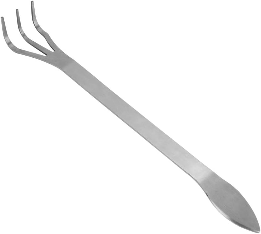 Victool Bonsai Rake, Stainless Steel Root Rake - 3 Prongs for Loosening Floor Bonsai Tree Tools with Ergonomic Handle for Loosening Soil