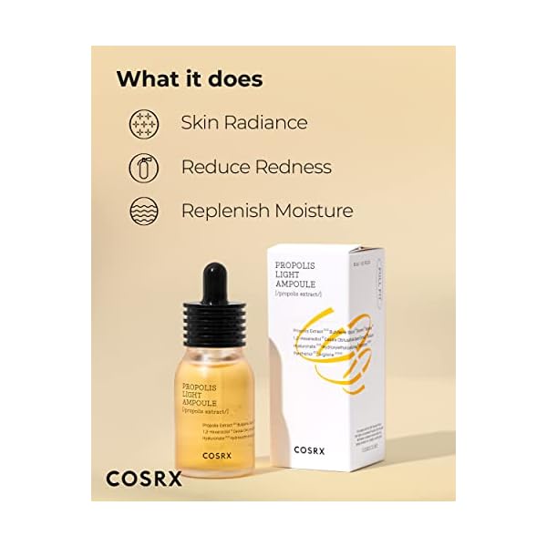 COSRX Propolis Ampoule, Glow Boosting Serum for Face with 73.5