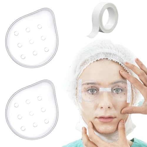 2 Stück Transparent Augenklappen, Bequeme Augenschutz nach Operationen mit Klebeband, Atmungsaktiv Augenklappe für Augenchirurgie Abdeckung