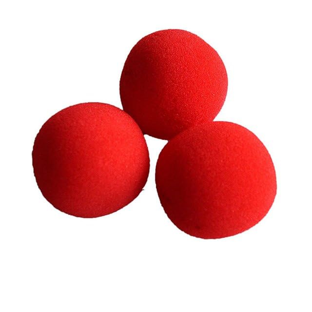 10 Pcs Red Magic Soft Red Sponge Ball Close-Up Classical Street Comedy Small Magical Ball Trick Props (1.77 inch)，Magic Supplies