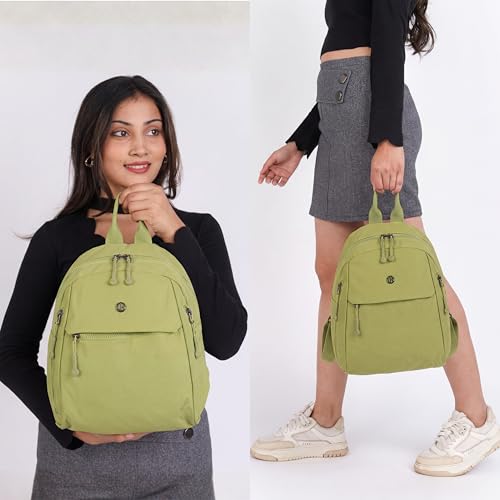 Image of TS WITH TECHSUN Women Mini Backpack | Water-Resistant Compact Bag for Travel, Daily Use & Casual Outings | Fits Only Essentials (L) 26CM X (W) 15CM X (H) 32CM