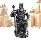Bon cadeau chevalier médiéval : Cette figurine de chevalier vintage sert d'élément décoratif frappant et de cadeau attentionné. Son design médiéval détaillé enrichit les intérieurs. Appréciée des passionnés d'histoire, elle ajoute de la sophistication aux bibliothèques ou cheminées et constitue un présent mémorable pour la fête des Pères ou Noël.