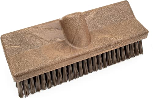 Image of SPARTA 40423EC01 Plastic Floor Scrub Brush, Wall Brush, Equipment Brush With Nonabsorbent Bristles For Industrial Kitchens, Hospitals, Commercial Cleaning, 10 Inches, Brown
