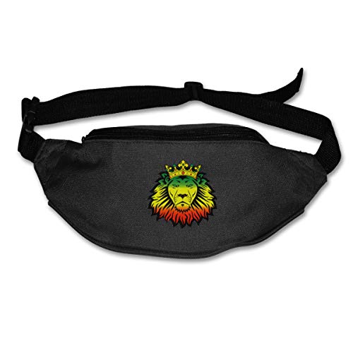 HKUTKUFGU Fanny Pack para mujeres y hombres como un león, reggae, Rastafari, África, Jah, Jamaica riñonera bolsa de viaje bolsillo cartera Bum Bag para correr, ciclismo, senderismo, entrenamiento