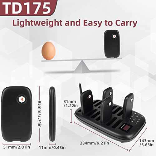 Retekess Td175 Restaurant Pager System,Pagers For Restaurants,Vibration Only,7 Call Modes,1640Ft Long Range,16 Buzzers For Restaurant, Food Truck, Church Nursery #TOP7