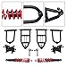 KONKENIE 340mm Front Swingarm Assembly Kit for Go Kart - Upper/Lower Swingarm & Suspension Arm Assembly, Black+Red