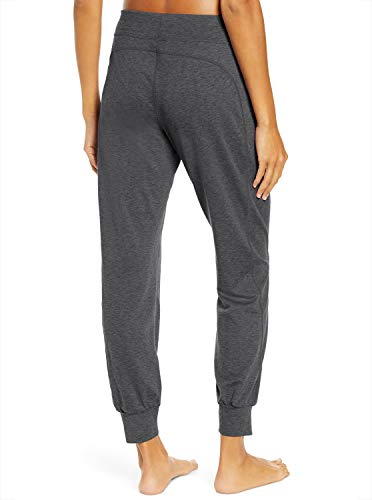 LASLULU Athletic Joggers Pants for Women Warm Active Workout Yoga Pants Tapered Fleece Sweatpants Lounge Casual Sport Pants Winter Running Sweat Pants with Pockets(Dark Gray Medium)
