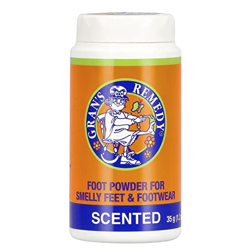 GRAN’S REMEDY Natural Shoe Deodorizer and Foot Odor Eliminator Powder for Men, Women, and Kids, Absorb Sweat and Moisture, Neutralize Smelly Odors, Scented