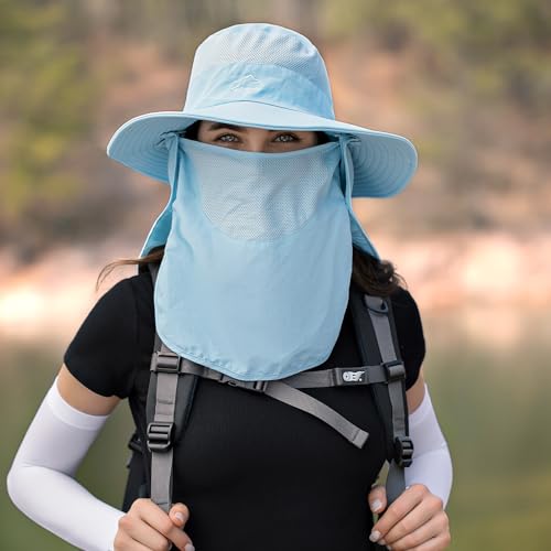 Image of Sun Hats for Men Women Fishing Hat UPF 50+ Breathable Wide Brim Summer UV Protection Hat