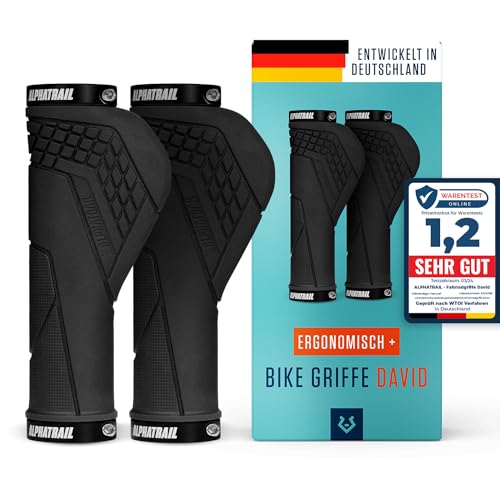 Alphatrail Ergonomische Fahrradgriffe David I Ergo Design für angenehmes...