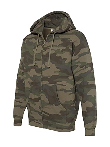 Independent Trading Co. - Heavyweight Full-Zip Hooded Sweatshirt - IND4000Z - M - Forest Camo