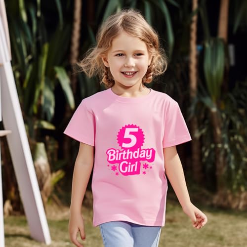 Image of Birthday Girl Shirt 2nd 3rd 4th 5th 6th Girls Happy Birthday Outfit Tshirts Girl Second B-Day Party Tee Tops Two