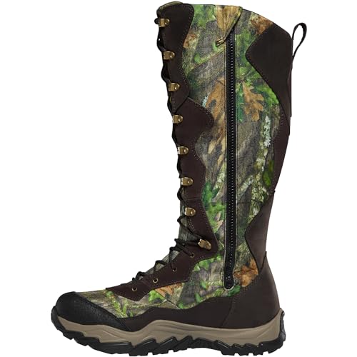 Lacrosse Venom II NWTF 18" Waterproof Snake Boot for Men - Lace-Up with Side Zip