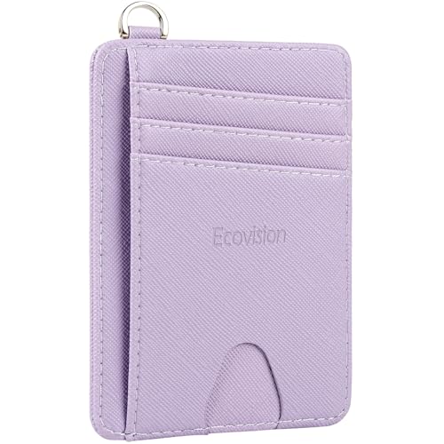 Image of Slim Minimalist Front Pocket Wallet, RFID Blocking Credit Card Holder Wallet with Detachable D-Shackle for Men Women