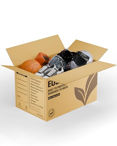Image of EOSIO 5 Ply Pack 5 Large Size Corrugated Cardboard boxes for Packaging Cartons Cartoon Carton box for Small Business, Packing, Shipping, Moving & Storage,Courier,Transportation,Home Shifting,Parcel