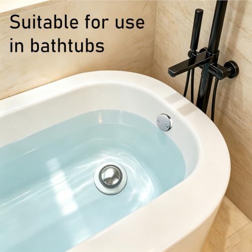 J.Y.Memorize Tip-Toe Bathtub Drain & Overflow Kit, Pop-Up Tub Drain Stopper - 5