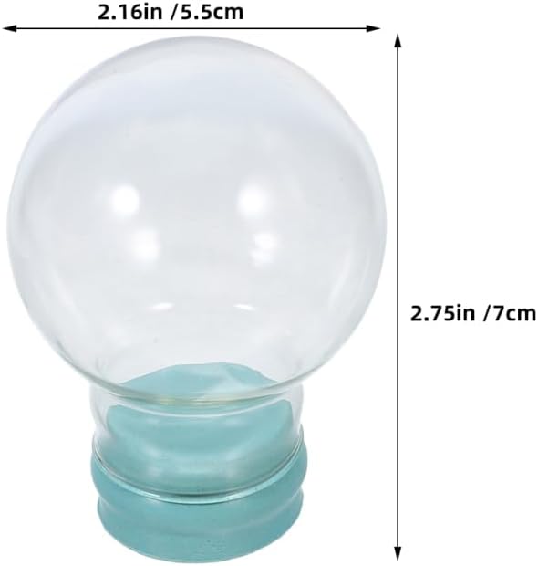 4Pcs Clear Glass Snow Globe Craft Thickened Glass Dome for DIY Christmas Decor Reusable Snow Globe Replacement Parts for Holiday Presents and Home Ambiance